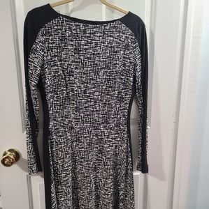 Ralph Lauren Dress 10 black & white hatch mark